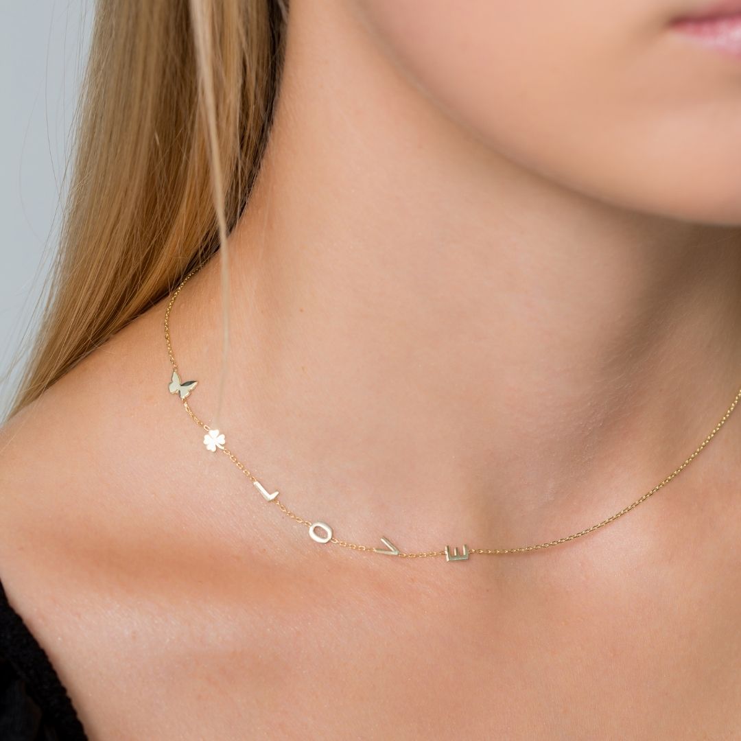 Letter Necklaces & Earrings